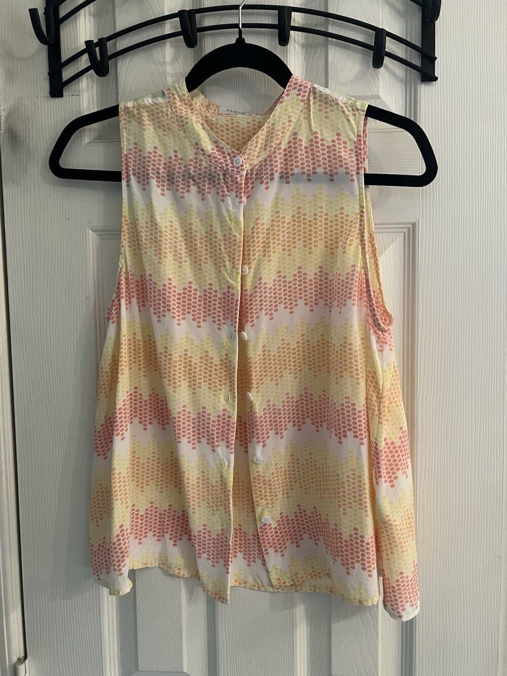 Equipment Femme Women's Sleeveless Silk Blouse Medium